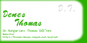 denes thomas business card